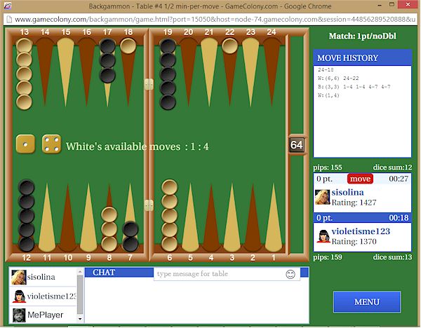 backgammon for html5 on desktop and mobile